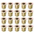 100pcs Threaded Inserts M4-0 7x8 Zinc Alloy Hex-flanged Nut Hex Socket Drive Bolt Fastener Connector For Wood Furniture Nuts 