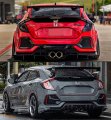 M Style Gloss Black Gt Trunk Spoiler Wing Compatible With 2017-2021 Honda Civic Fk4 Fk7 Fk8 5 Door Hatchback Type-r