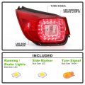Acanii For 2013-2015 Chevy Malibu Ltz 2016 Limited Outer Led Tail Light Lamp Assembly Replacement Driver Side