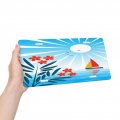 License Plate 6x12 Inches Oleander Sailboat Floating Sea Front Durable Automotive Metal Car Tag For Vehicle Sedan Suv