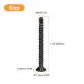 Uxcell 6 X 1-1 2 Sheet Metal Screws 100pcs Black Oxide 410 Stainless Steel Flat Head Phillips Drive Self Drilling