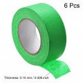 Uxcell 6pcs 25mm 1 Inch Wide 20m 21 Yards Masking Tape Painters Rolls Dark Green