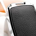 Ontto Fit For Volkswagen Key Fob Cover Case Remote Metal Leather Shell Withchain Compatible Vw Tiguan Jetta Mk6 Golf Polo