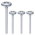 4pcs 1 8 Zinc-plated Steel Garage Door Rollers For 2 Track 6 57 Long Stem Quiet Wheels 10 Ball Bearings Silver 