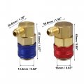 X Autohaux 2pcs R-134a 90a Ac Quick Connect Coupler Adapter Fitting High Low A C Air Conditioning Manifold Gauge Hose Kit