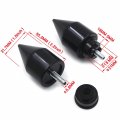 Httmt- Black Spike Bar Ends Hand Grip Handlebar End Caps Compatible With Cbr 600rr 2003-2013 P N Mt220-011-bk
