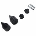 Httmt- Black Spike Bar Ends Hand Grip Handlebar End Caps Compatible With Cbr 600rr 2003-2013 P N Mt220-011-bk