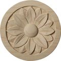 Ekena Millwork Ros04xberw Bedford Rosette 1 4-inch X 4 5 8-inch Rubberwood 