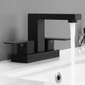 Kes Black Bathroom Faucet 4-inch Centerset Modern Sink With Supply Lines Sus304 Stainless Steel L4150lf-bk 