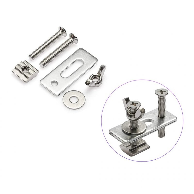 Practical 4 Pieces Set T-track Hold Down Clamps 50x20x56mm 1 97lx0 79wx2 20h Zinc Aluminum Alloy Press Plate 4x Clamp Fit For