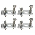 Practical 4 Pieces Set T-track Hold Down Clamps 50x20x56mm 1 97lx0 79wx2 20h Zinc Aluminum Alloy Press Plate 4x Clamp Fit For 