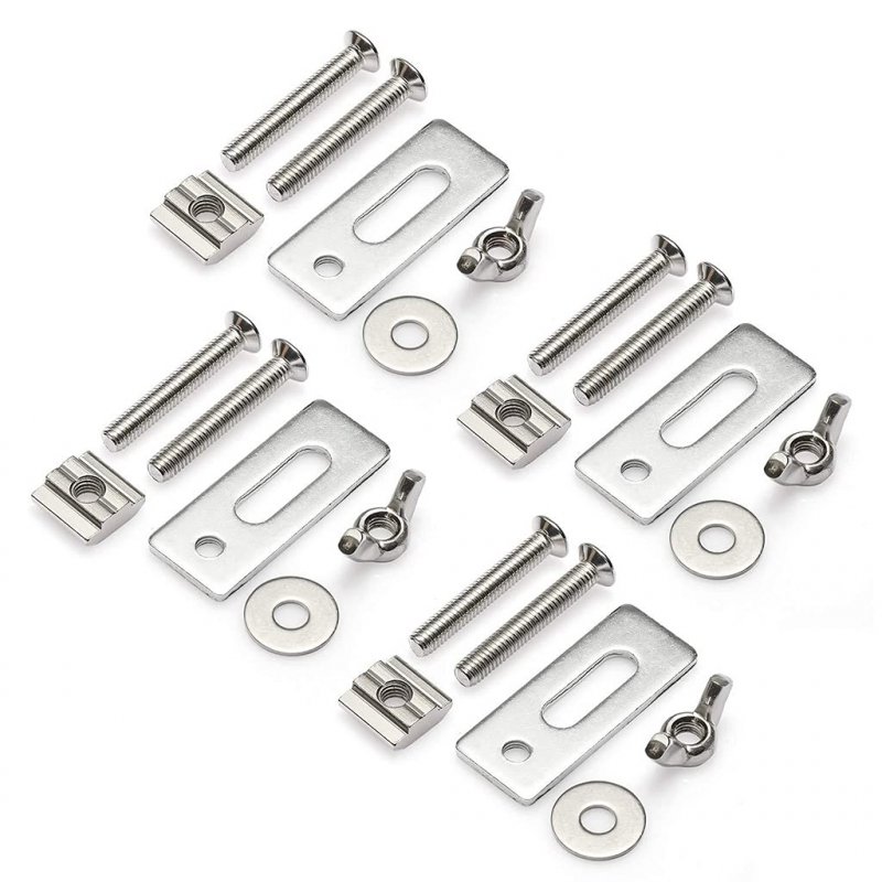 Practical 4 Pieces Set T-track Hold Down Clamps 50x20x56mm 1 97lx0 79wx2 20h Zinc Aluminum Alloy Press Plate 4x Clamp Fit For