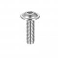 Uxcell Flanged Button Head Socket Cap Screws M6 20mm Hex Drive 304 Stainless Steel Fasteners Bolts Fully Threaded Machine Screw