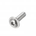 Uxcell Flanged Button Head Socket Cap Screws M6 20mm Hex Drive 304 Stainless Steel Fasteners Bolts Fully Threaded Machine Screw
