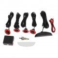 Car Radar Buzzer Alert System Parking Assistanc With 4pcs Adjustable Flat Sensors Automobile Reverse Backup Monitor Detectors 