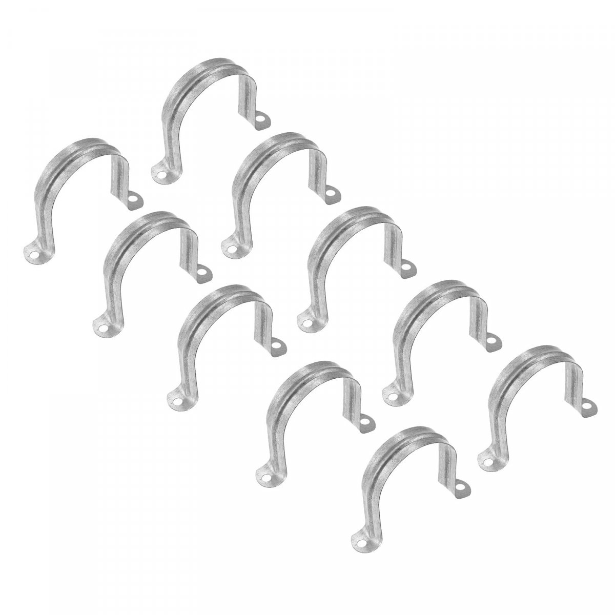 Rigid Pipe Strap 24pcs 1 2 Inch 63mm Two Hole U Bracket Zinc Plated Steel Tension Tube Clip Clamp For Fixing