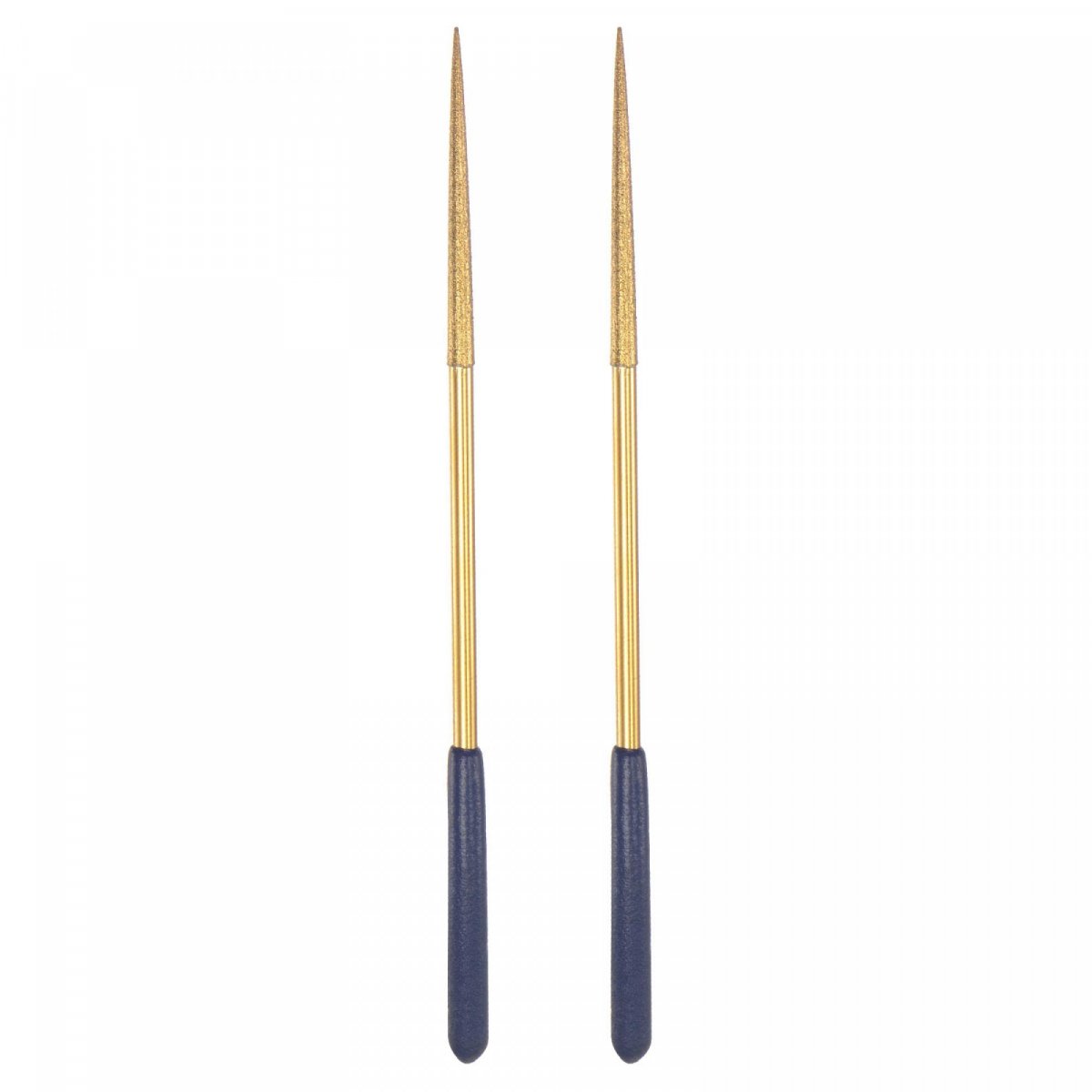 Diamond Needle Files 4mm X 160mm Titanium Coated Round Type File Handles Hand Tool For Metal Wood Stone Marble 2pcs