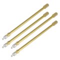 4pcs 180mm 7 09 Long Brass Auto Tire Valve Extension Adaptor Air Tyre Stem Extender Inflation Stright Bore For Car Truck 