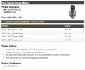 Marketplace Auto Parts Power Steering Pressure Sensor Compatible With 2007-2020 Toyota Tundra W0128-d948922