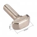 Uxcell M6x20mm T-slot Drop-in Stud Sliding Screw Bolt Carbon Steel 20pcs For 30 Series European Standard Aluminum Profile
