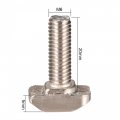 Uxcell M6x20mm T-slot Drop-in Stud Sliding Screw Bolt Carbon Steel 20pcs For 30 Series European Standard Aluminum Profile