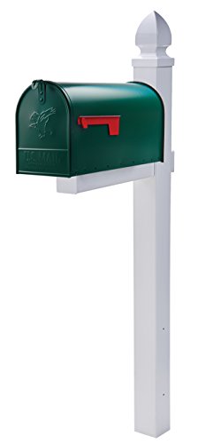 Gibraltar Mailboxes Whitley 4x4 Rust-proof Plastic White Cross-arm Mailbox Post Wp000w01