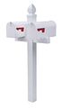 Gibraltar Mailboxes Whitley 4x4 Rust-proof Plastic White Cross-arm Mailbox Post Wp000w01
