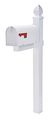 Gibraltar Mailboxes Whitley 4x4 Rust-proof Plastic White Cross-arm Mailbox Post Wp000w01 