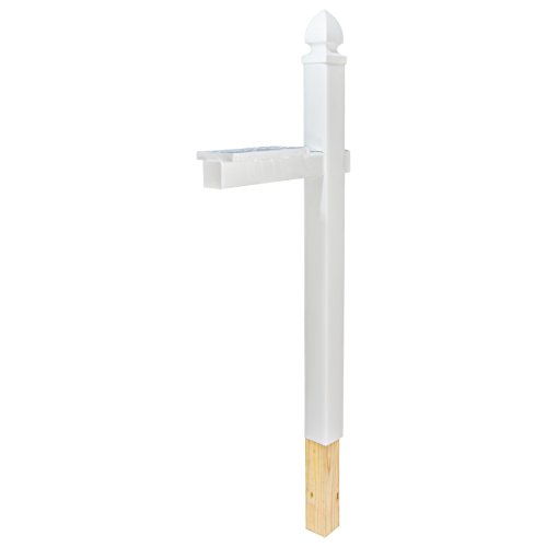 Gibraltar Mailboxes Whitley 4x4 Rustproof Plastic White Crossarm