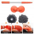 Younice Car Double Head Washing Brush With Telescopic Aluminum Long Handle No Scratch Chenille Microfiber Cleaning Kit 360a
