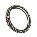 Dujiea Cute Daisy Flowers Elastic Stretch Steering Wheel Cover Anti-slip And Durable Car Accessories For Women Men 15 Inch