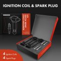 A-premium Set Of 4 Ignition Coil Pack And Iridium Spark Plugs Compatible With Honda Civic 20150191 5l 2 0l 2016 2020 2