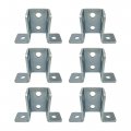 4 Pack 8 Hole Wing Shaped 90 Degree Connector Bracket For All 1-5 Strut Channel 3 Way Cross Section Heavy Duty