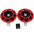 12v Car Grille Mount Electric Tone Horn Loud Red