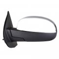 Ocpty Black Right Side Mirror Fit For 2007-2013 Chevy Silverado 1500 Metallic Finish Glass Power Folding Heated Turn Signal