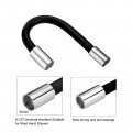 Uxcell 2pcs Foaming Extension Tube Faucet Lengthen Extender Sink Drain Bathroom Flexible Water Hose Adapter Black 20cm