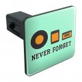 Never Forget Music Record 8 Track Cassette Vinyl Tow Trailer Hitch Cover Plug Insert