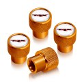Ram 1500 Trx Premium Aluminum Tire Valve Stem Caps White On Gold Set Of 4 Universal Fit For Cars Suvs And Trucks 0 625 In 