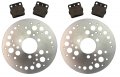 2 Front Brake Rotors And Semi Metallic Pads For Lt Z400 Z250 Kfx400 Dvx400 Atvs Stainless Steel Construction 