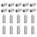 40 Pcs M3x8mm 304 Stainless Steel Cone Point Hex Socket Grub Screws Metric Set For Machinery Home Repairs And Fixtures Silver 