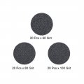 Uxcell 1-inch Hook And Loop Sanding Disc Wet Dry Silicon Carbide 60 80 100 Grit Assorted Pcs