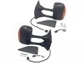 Power Tow Mirror Kit Set Of 2 Manual Telescopic Heated Turn Signal Foldaway Black Textured Compatible With 2001-2005 Ford 