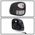 Acanii For 1997-2003 Ford F150 Pickup Flareside Black Housing Led Tail Lights Brake Lamps Pair Set Driver Passenger