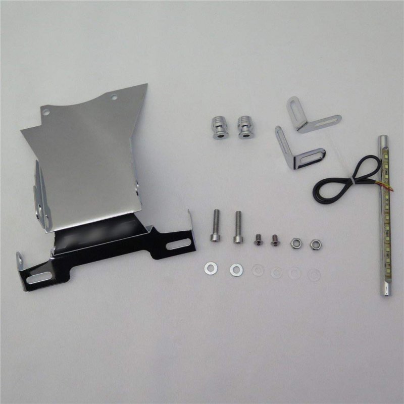 Fender Eliminator Tidy Tail W Led Light Fz6 Logo For 2006 2007 2008 Fz6 Fazer 2007-2008 Chrome B01ly57kxy