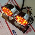 Smt-universal Cat Eye Custom Tail Brake License Plate Light Chromed Red B00ruraewu