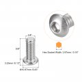 Uxcell 1 4-20x5 8 Button Head Socket Cap Screws 50pcs 304 Stainless Steel Fasteners Hex Bolts Full Thread Drive