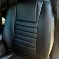 Ecotric Artificial Leather Driver Seat Cover Black Compatible With 2005 2006 2007 2008 2009 Mustang Bottom And Top Protector