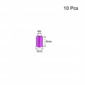 Uxcell 10 Pcs M3x8mm Round Aluminum Standoff Column Spacer Female Purple For Drone Fpv Quadcopter Racing Rc Multirotors Parts