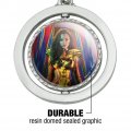 Graphics More Wonder Woman 1984 Golden Eagle Armor Keychain Spinning Round Chrome Plated Metal
