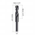 Uxcell 19mm Reduced Shank Drill Bit Hss 6542 Black Oxide With 1 2 Inch Straight